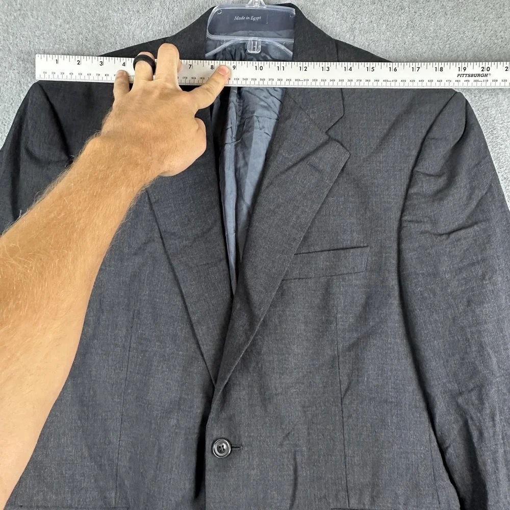 Alexandre London Suit Jacket Mens 42R Gray Wool 2 Button Notch Lapel Sport Coat